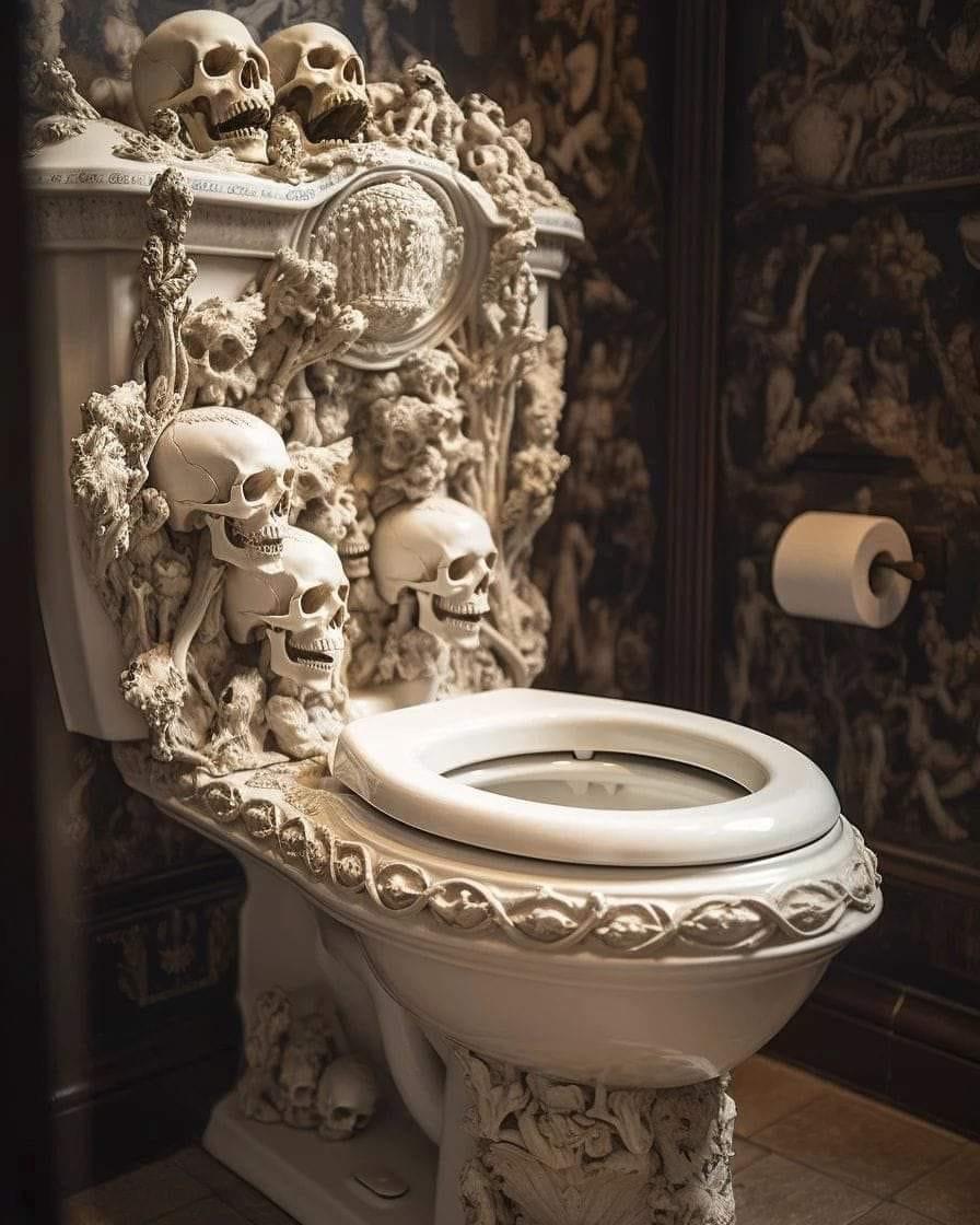 Bộ sưu tập nhà vệ sinh Halloween, Halloween skull toilet, Bồn cầu đầu lâu /Page 